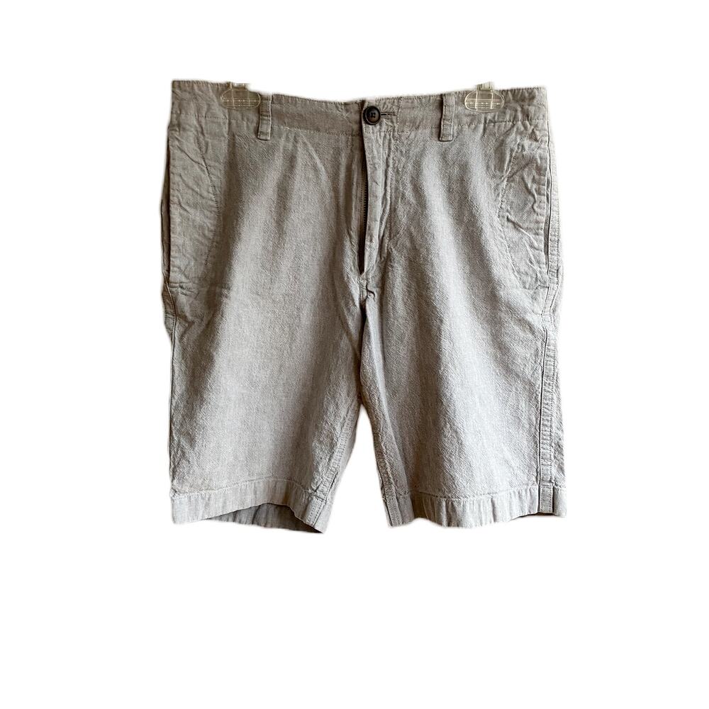 J. Crew Linen Cotton Beach Shorts Size 31 Pockets Gray Resortwear Spring Summer